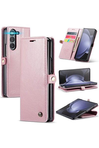 Caseme 003 Lite Leather Θήκη Πορτοφόλι Pink (Samsung Galaxy Z Fold5 5G)