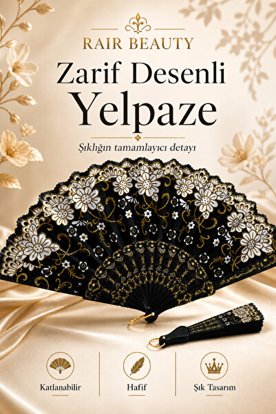 RAİR BEAUTY Serinletici Yelpaze Karışık Renk ve Desenli Yelpaze