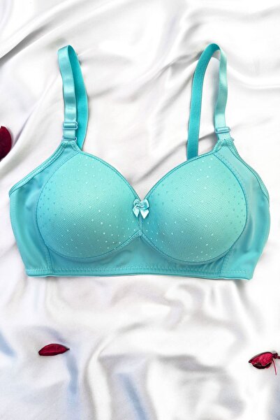 DNR İç Giyim Unpadded Polka Dot Bra Water Green