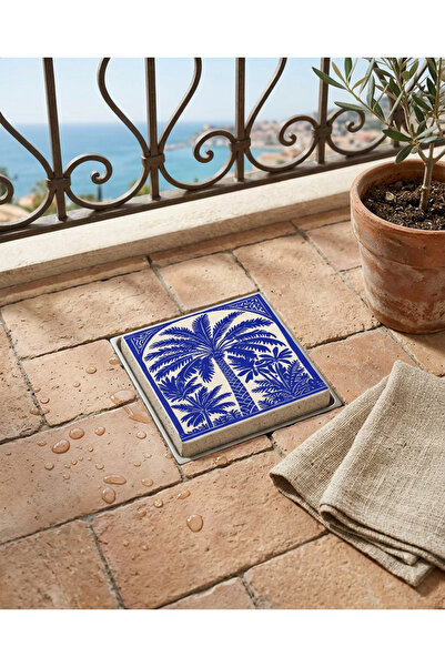 Creatick Design Decorative Natural Stone Drain Cover Drain Ornament, 10X10 cm...