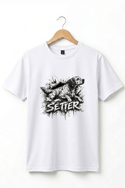 WİDİ Μπλουζάκι Unisex English Setter Dog με στάμπα Hunting Nature από 100% βα...