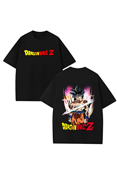 MAGORS Μπλουζάκι Dragonballz Anime Saga με στάμπα, Unisex, Oversize, 100% βαμ...