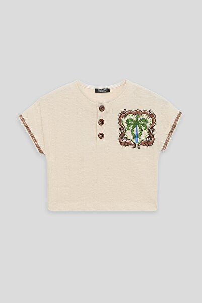 GB Baby BG Store Erkek Bebek Ekru Tshirt