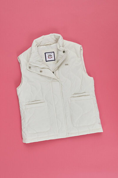 U.S. Polo Assn. Kız Çocuk Krem Yelek 50319227-VR256