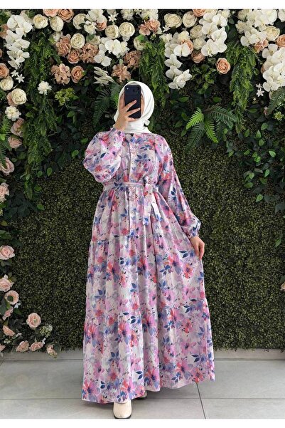 Moda Fatma Modal Dijital Elbise