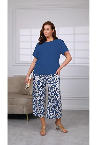 Clyfora Leaf Patterned Bottom - Top Set