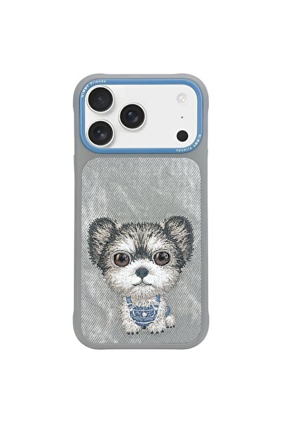 Nimmy Husă Big Eyed Pet 2.0 cu câine pentru iPhone 17 Pro Max, Gri