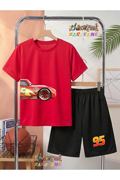 ZAROKANE Yandan Car Printed Top and Shorts/T-Shirt Two-Piece Summer Children'...