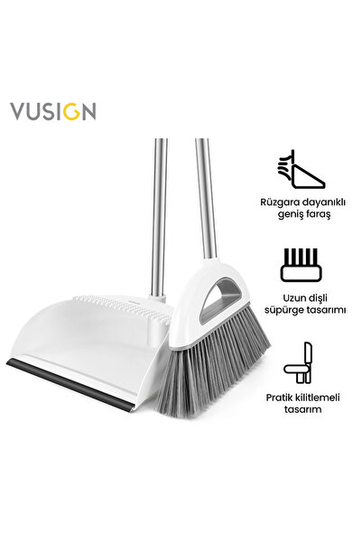 Vusign Süpürge Takımı Serisi 41.5x24.5x10 cm Beyaz