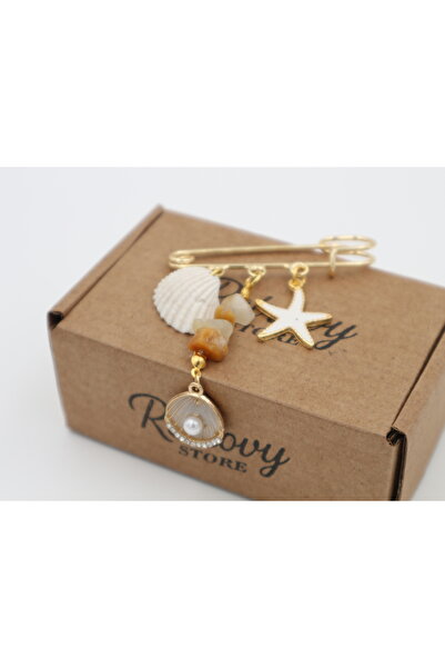 Retrovy Store Çengel İğne Deniz Serisi Tasarım Broş