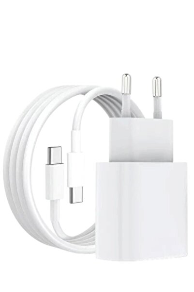 İtarz 20W USB-C Power Adapter iPhone Hızlı Şarj Aleti + USB-C Kablo Beyaz