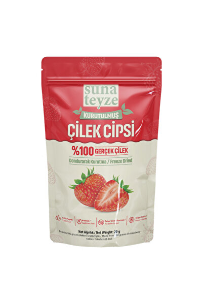 Suna Teyze Çilek Kuru Meyve Cipsi - Dondurularak Kurutulmuş Freeze Dried Çıtı...