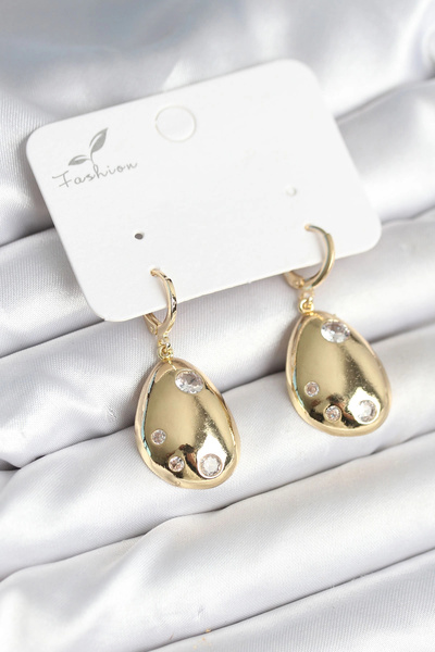 Generic Brand Gold Color Brass Drop Model Women's Earrings