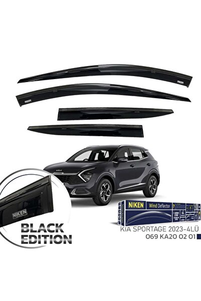 Niken Kia Sportage Cam Rüzgarlığı Siyah Kromlu 2023- 4'lü