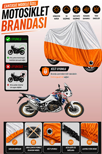 Cemku Twin Top Gray - Bottom Orange Honda Crf1100L Africa Twin Adventure Spor...