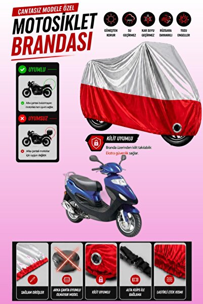 Cemku Twin غطاء محرك متوافق مع Kymco Movie XL 125 باللون الرمادي من الأعلى وا...