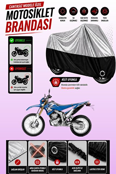 Cemku Twin غطاء محرك متوافق مع ياماها WR 250 R باللون الرمادي من الأعلى والأس...