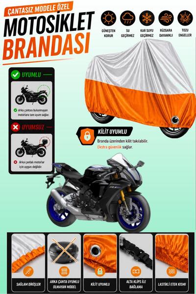 Cemku Twin غطاء محرك متوافق مع ياماها YZF R1M باللون الرمادي من الأعلى والبرت...