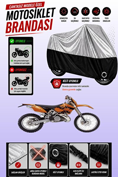 Cemku Twin غطاء محرك متوافق مع KTM 200 EXC باللون الرمادي من الأعلى والأسود م...