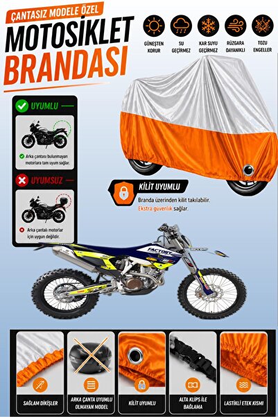 Cemku Twin غطاء محرك متوافق مع Husqvarna FE 250 باللون الرمادي من الأعلى والب...
