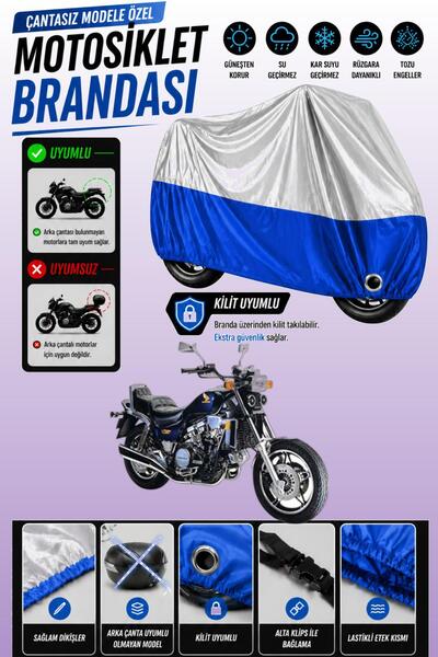Cemku Twin Top Gray - Bottom Blue Honda Vf 1100 Magna Compatible Engine Cover...