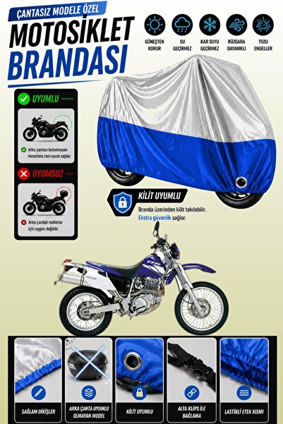 Cemku Twin غطاء محرك متوافق مع ياماها TT 600 E باللون الرمادي من الأعلى والأز...