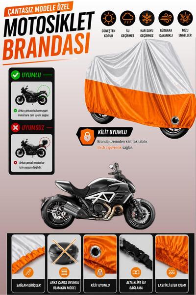 Cemku Twin Top Gray - Bottom Orange Ducati Diavel Amg Special Edition Compati...