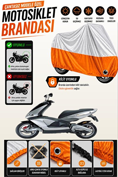 Cemku Twin غطاء محرك متوافق مع Aprilia Area 51 باللون الرمادي من الأعلى والبر...