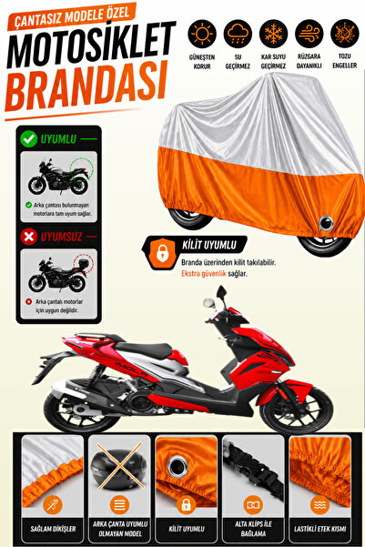 Cemku Twin Top Gray - Bottom Orange Yuki Imola 125 Compatible Engine Cover, R...