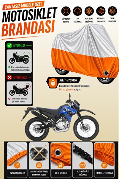 Cemku Twin غطاء محرك متوافق مع ياماها XT 125 R باللون الرمادي من الأعلى والبر...