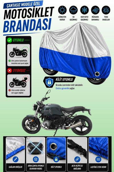 Cemku Twin Top Gray - Bottom Blue Bmw R Nine t Pure Compatible Engine Cover, ...