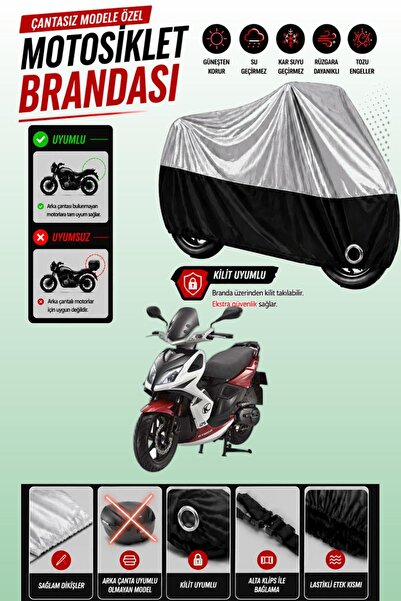 Cemku Twin غطاء محرك متوافق مع Kymco Super 8 125 باللون الرمادي من الأعلى وال...