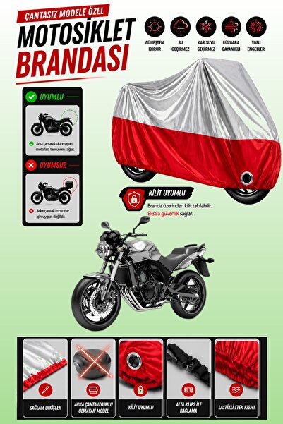 Cemku Twin غطاء محرك متوافق مع هوندا CBF 600 باللون الرمادي من الأعلى والأحمر...