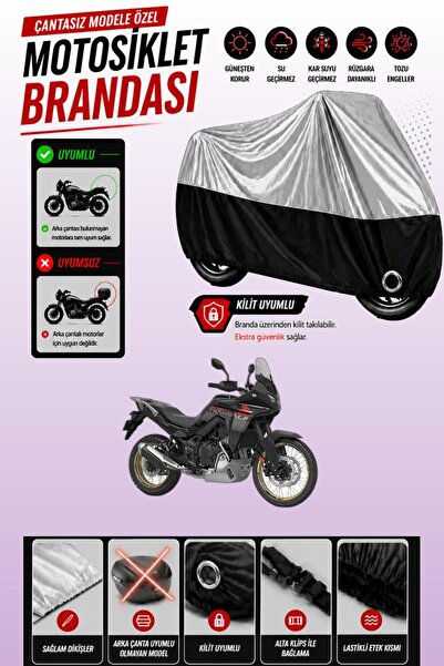 Cemku Twin غطاء محرك متوافق مع هوندا XL 750 Transalp باللون الرمادي من الأعلى...