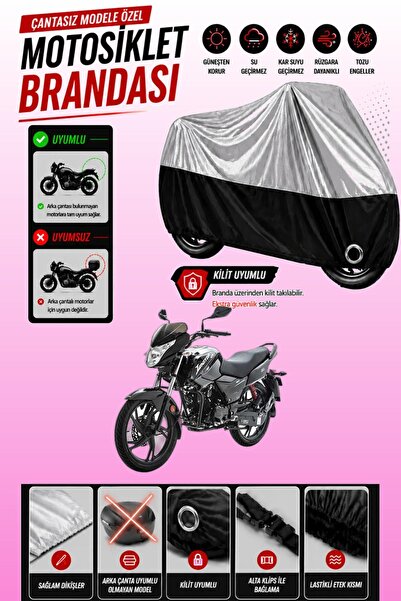 Cemku Twin Top Gray - Bottom Black Asian Hero 125 Compatible Engine Cover, Re...