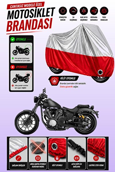 Cemku Twin غطاء محرك متوافق مع ياماها XV950R باللون الرمادي من الأعلى والأحمر...