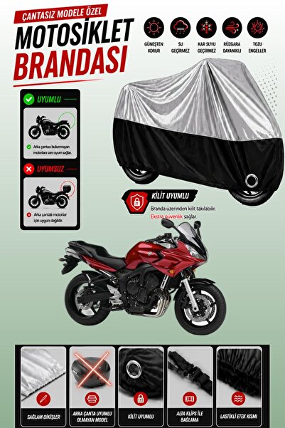 Cemku Twin غطاء محرك متوافق مع ياماها FZ6 Fazer S2 باللون الرمادي من الأعلى و...