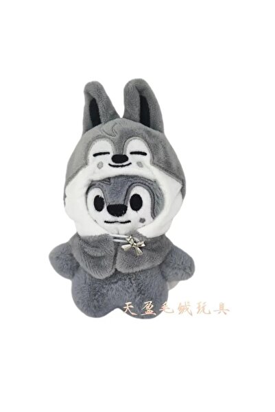 Schulzz Skzoo Wolf Chan Pelerin Peluş Oyuncak Anahtarlık 15Cm