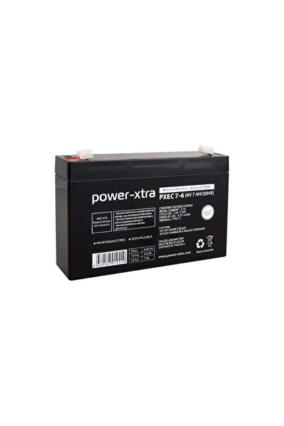 POWER-XTRA EcoLead - PXEC7-6 - 6V 7 Ah Kuru Akü F1