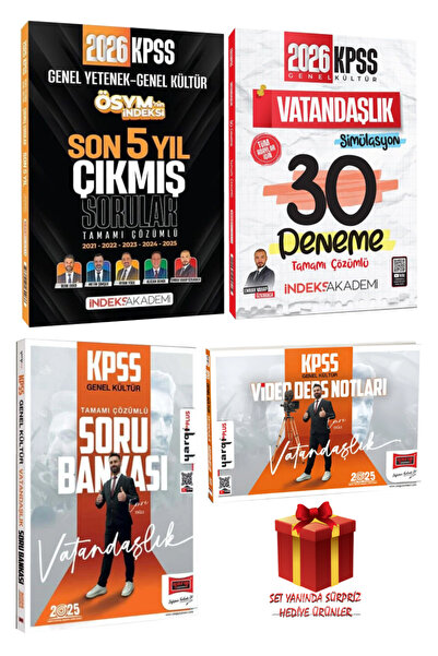 İndeks Akademi 2026 KPSS Son 5 Yıl Çıkmış Sorular+ Emrah Vahap Özkaraca Vatan...