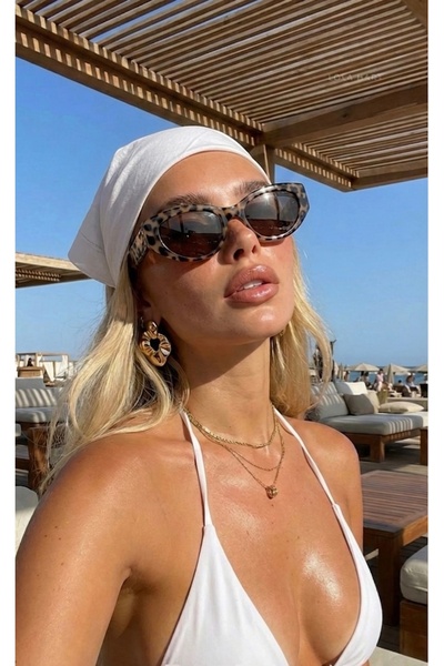 Goldmine Unisex %100 Pamuk Bandana Düz Beyaz
