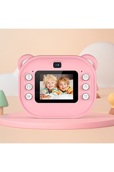 Çeşithane Ayıcık Tasarımlı Çocuk Kamera Bluetooth Hoparlör Mini Fotoğraf Maki...