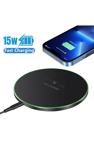 NITOPLAY Încărcător Wireless Nitoplay ®   GY68, Încărcare rapidă 15W, Tehnolo...