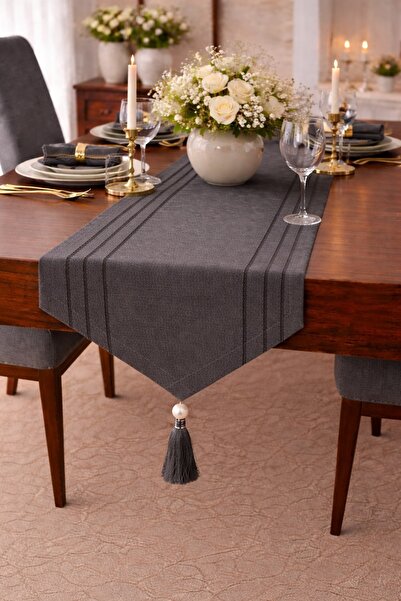 Bella Home Diana Karlina Runner | 35x140 cm | Modern & Zarif Masa Dekorasyonu...