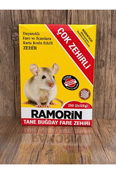 farmakoz Ramorin fare zehiri 250gr ÇOK ZEHİRLİ fare buğdayı ZEHİR