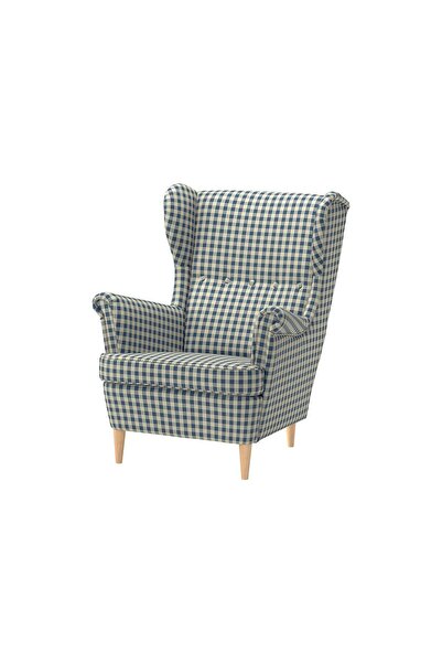 IKEA tekli koltuk, Sulviken mavi-bej