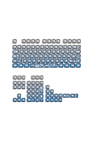 Meyer Gaming XVX Vemom Likit Metalik Tuş Takımı Seti Keycaps (120 Tuş - Mavi)