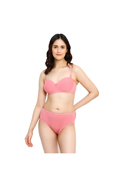 RAJNI Women's Teens Girls Bra Strapless Cotton Lycra Stretch Seamless Medium Coverage Soft Padded Wire-Free Removable Straps