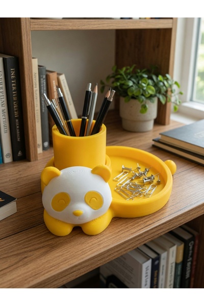 MYCRAFT3D Panda Tasarımlı Masaüstü Kalemlik ve Organizer – Çok Amaçlı Ofis Dü...