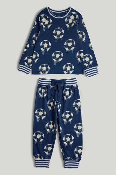 MOTHERCARE Glow-in-the-Dark Football Pyjamas